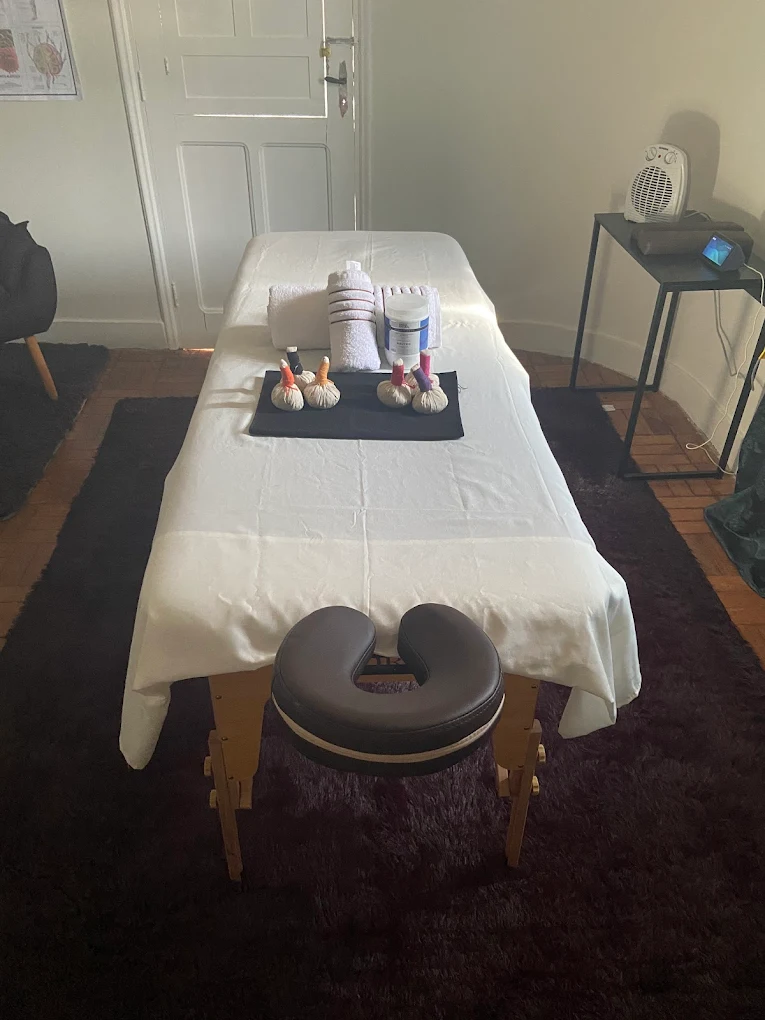 Ambiente do estúdio de massoterapia